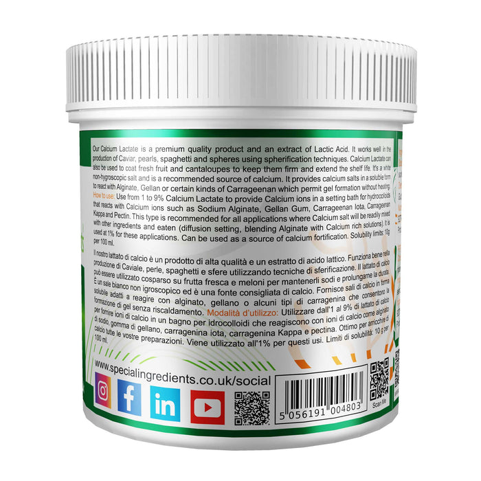 Calcium Lactate 25kg - Special Ingredients