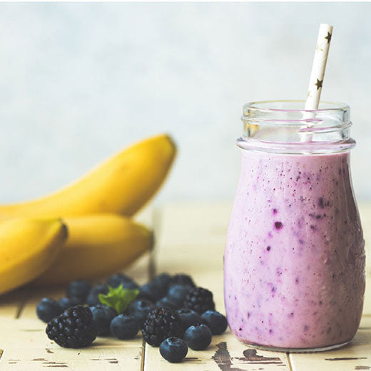 Banana, Blackcurrant and Blueberry Smoothie