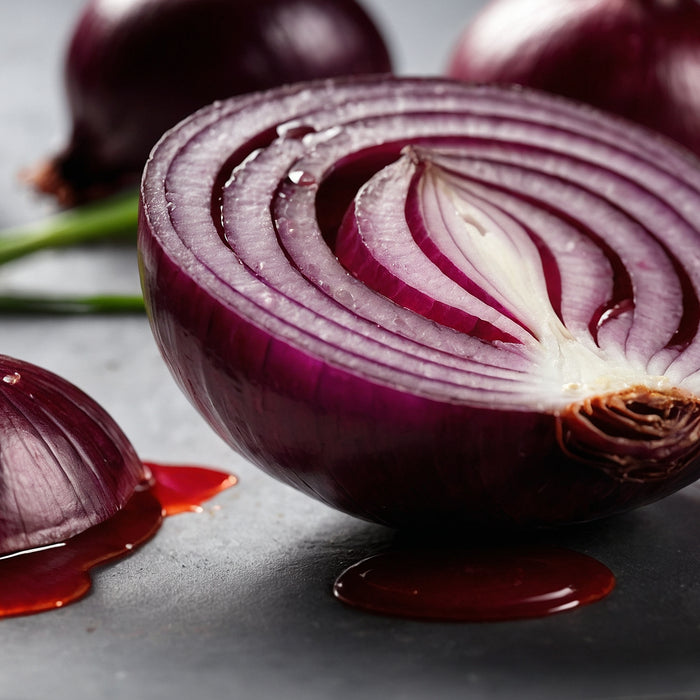 Red onions Fluid gel with Agar agar