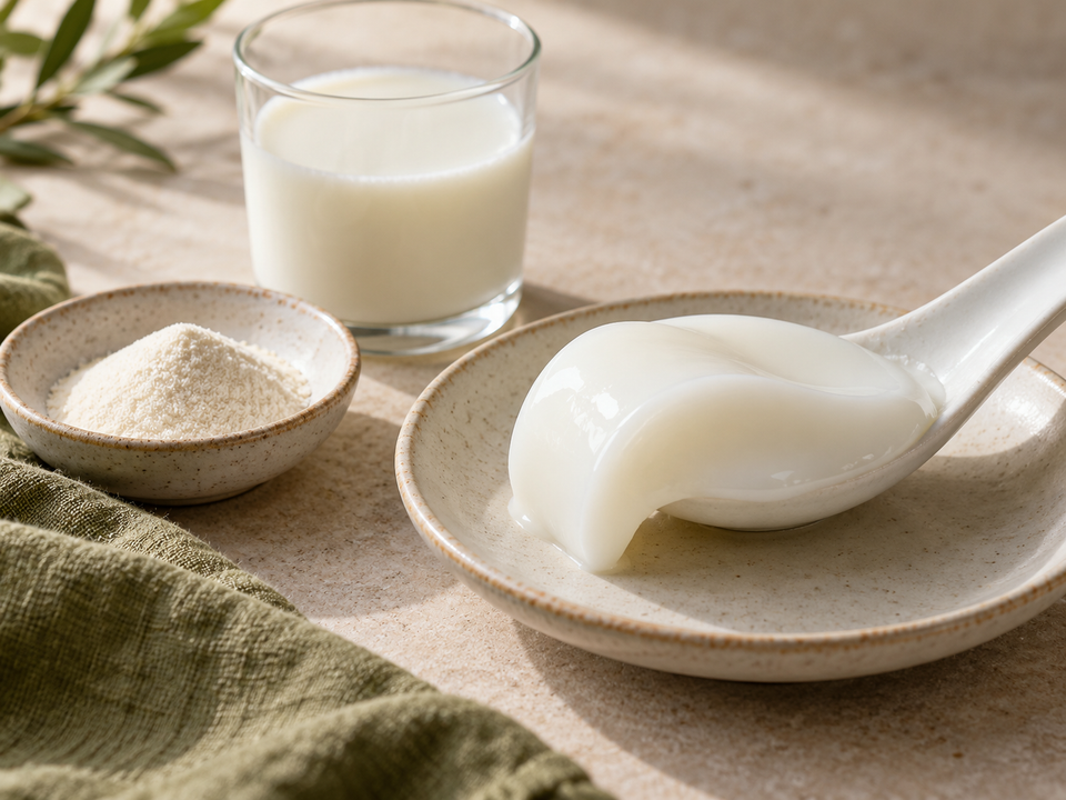 Carragenina iota: gel elastici e dessert al latte