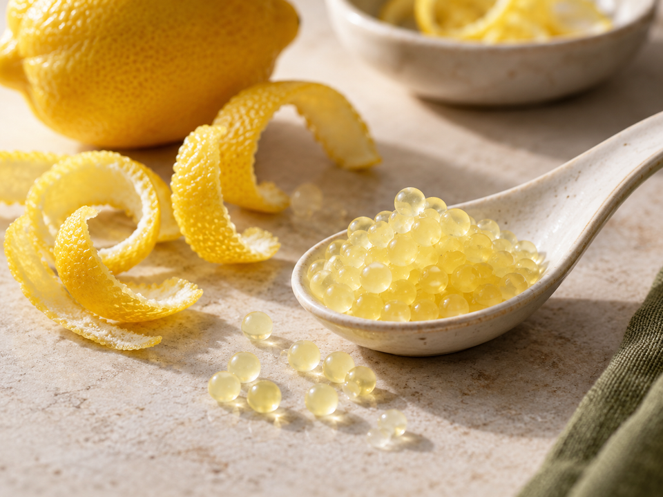 Caviale di limone: sferificazione diretta di un’infusione di scorze