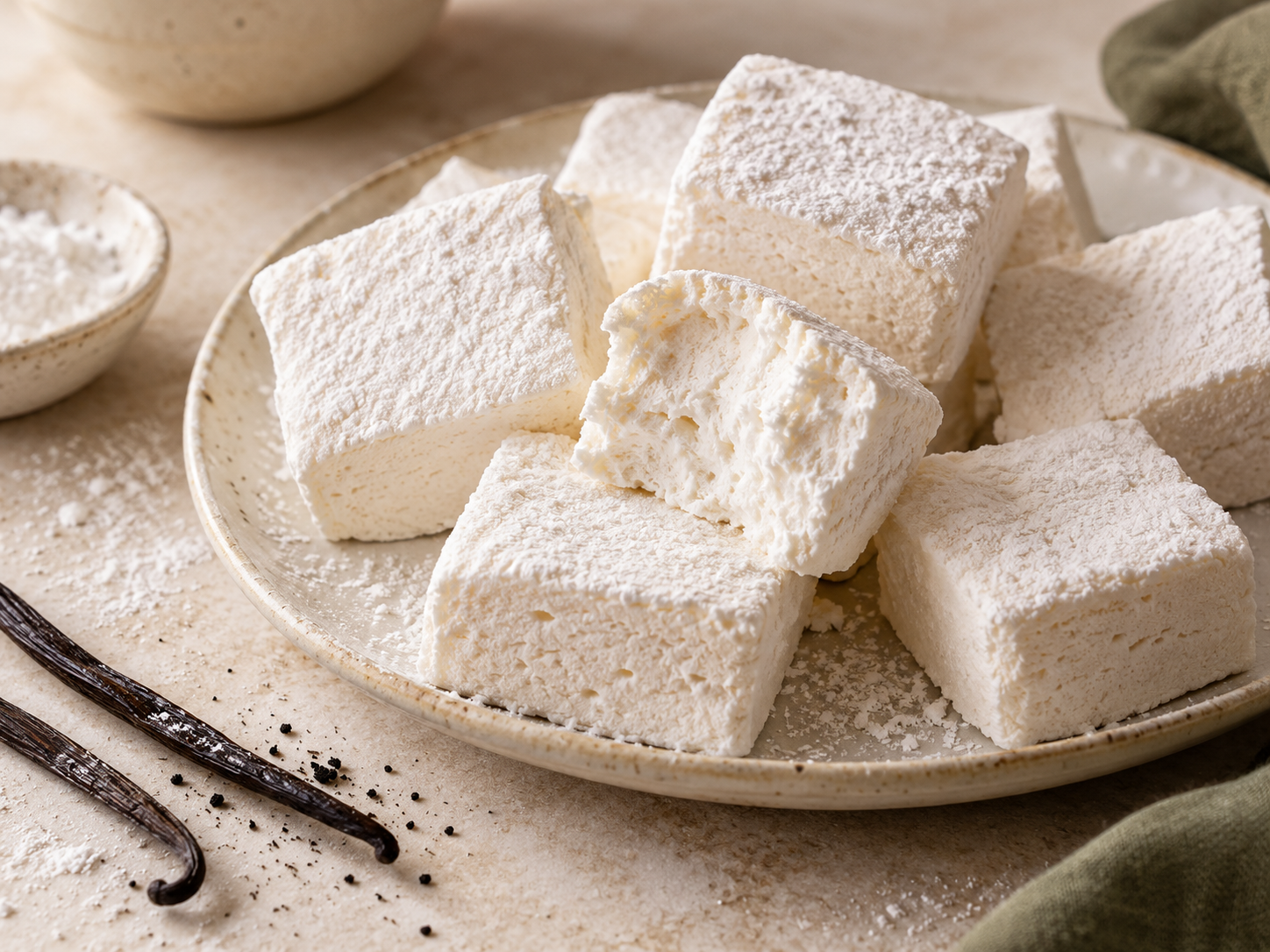 Marshmallow con gomma arabica e gelatina