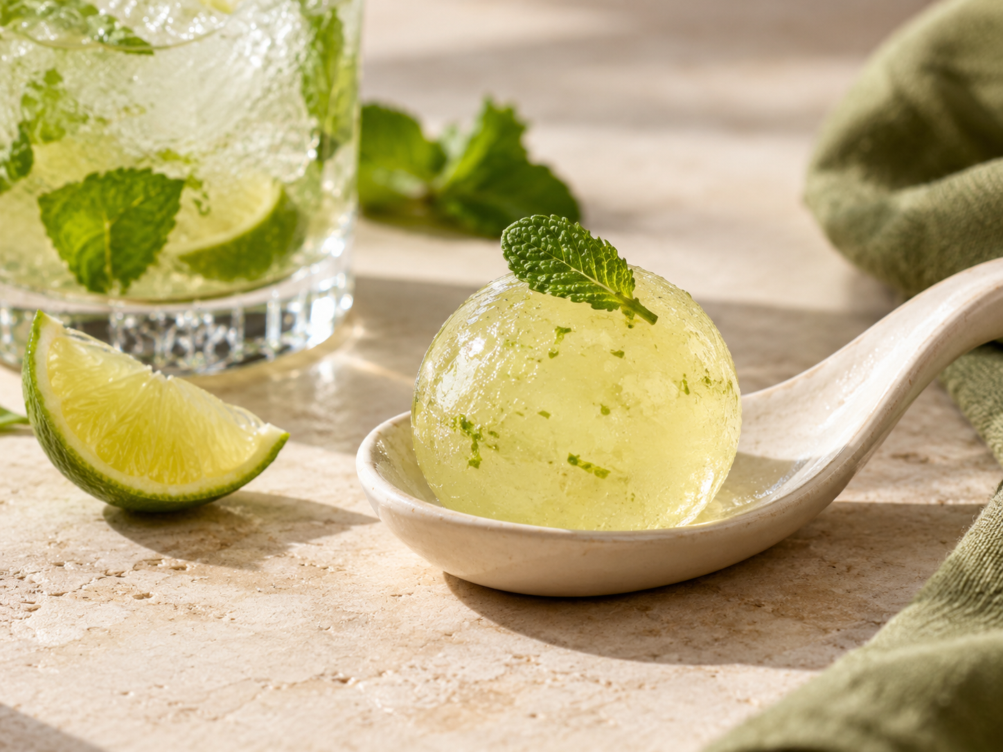 Mojito sferificato: una prova di sferificazione inversa