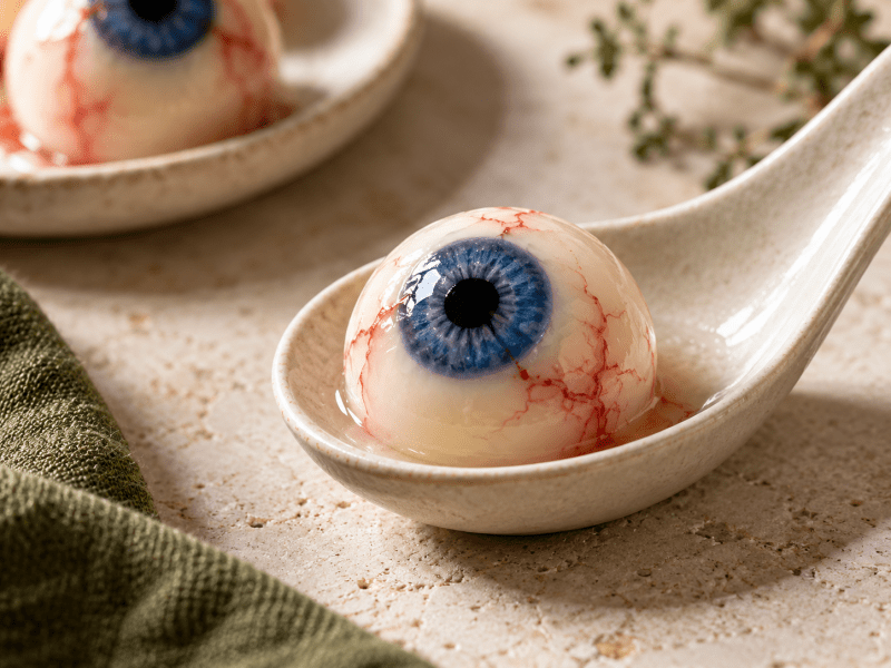 Occhi di gelatina per Halloween con agar agar - Special Ingredients