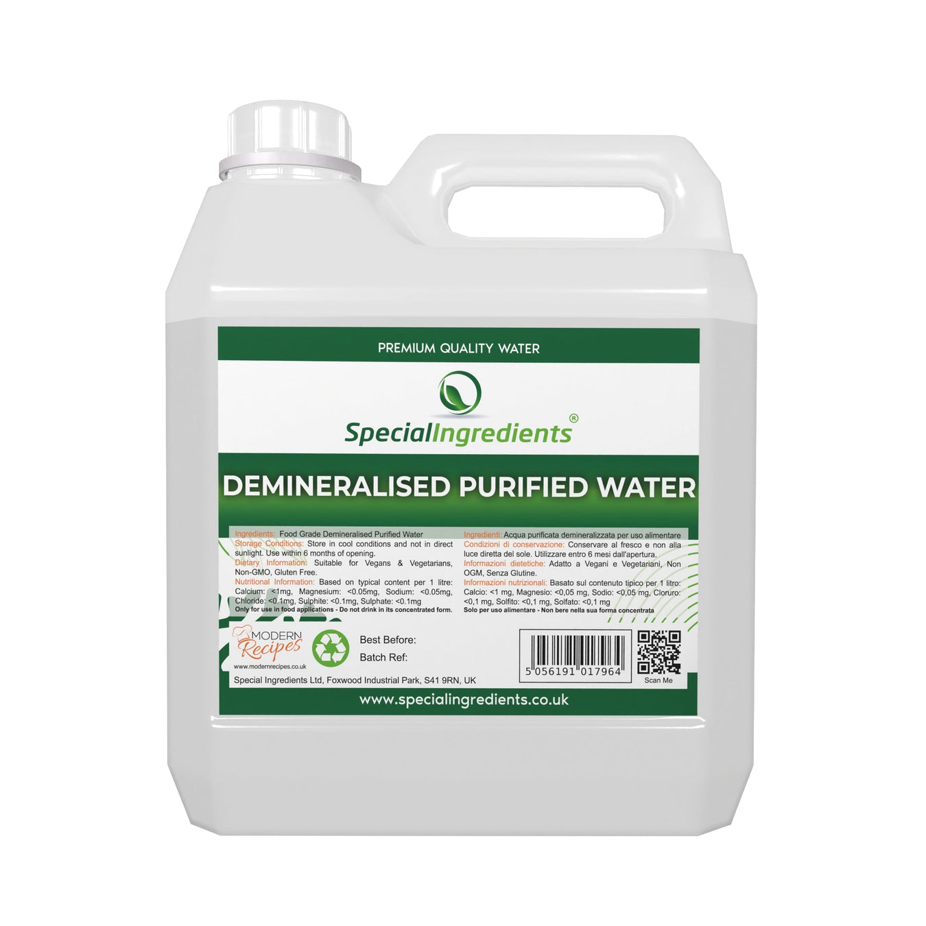 Demineralised Purified Water
