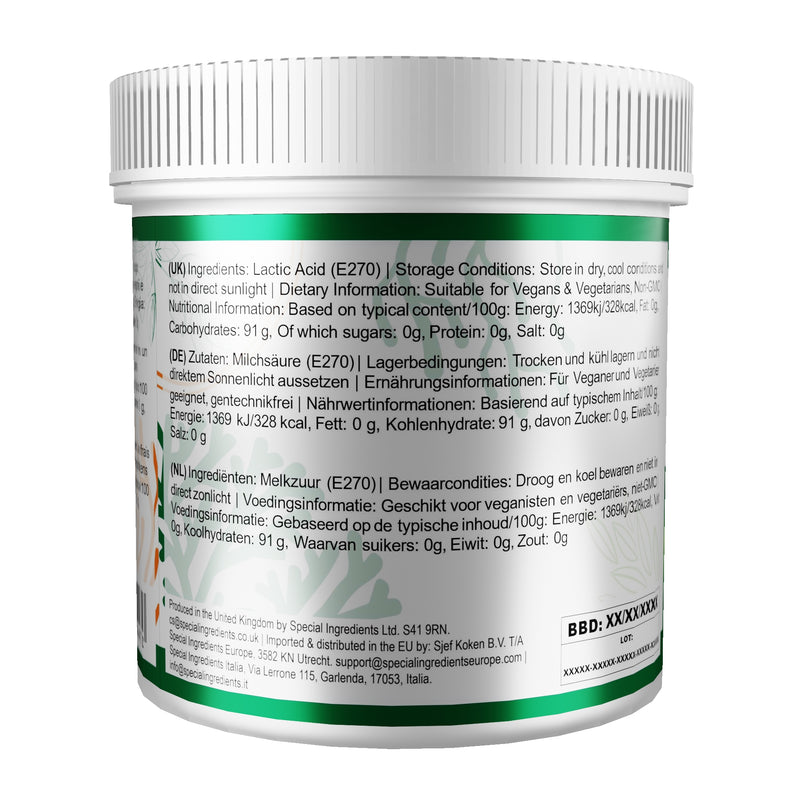 Acido Lattico in polvere ( Vegano ) 500g