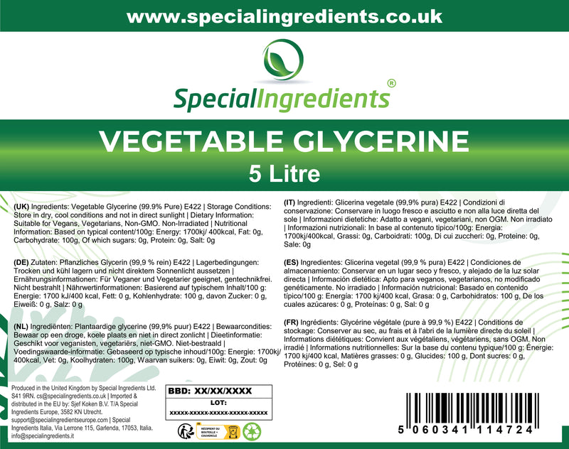 Glicerina Vegetale 5 Litri