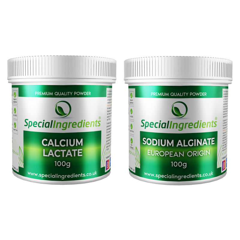 Lattato di calcio 100g & Alginato di sodio 100g