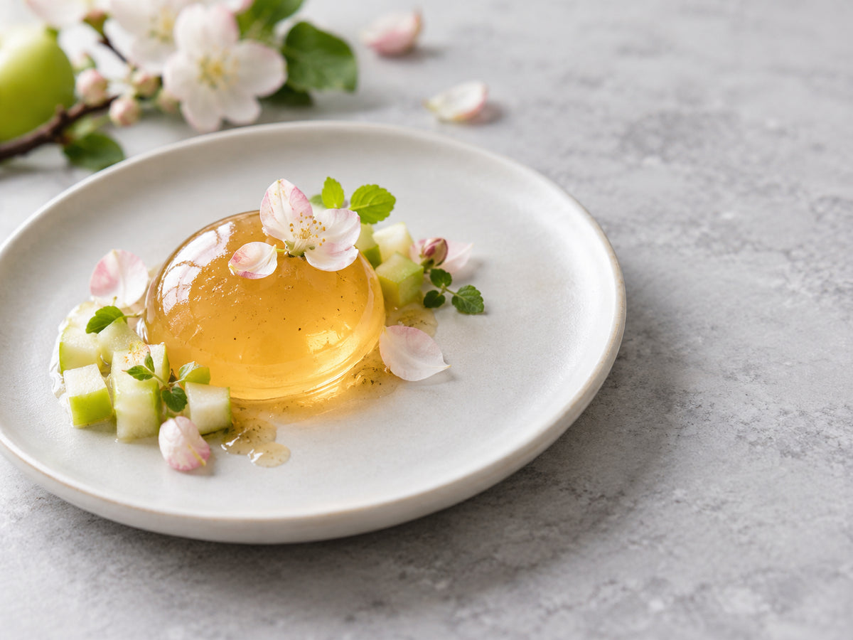 Gel de manzana con flores de manzano