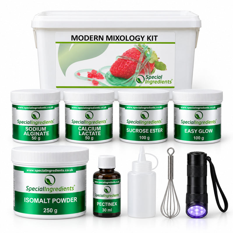 Kit mixology con etichette attuali e pesi da scheda prodotto