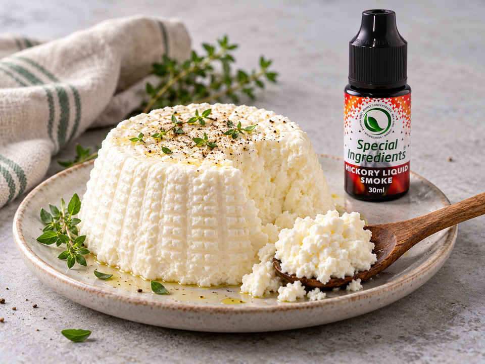 Ricotta affumicata fatta in casa — preparazione con confezione attuale Special Ingredients