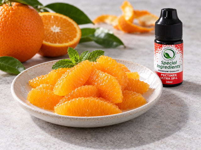 Gomos de laranja pelados com Pectinex