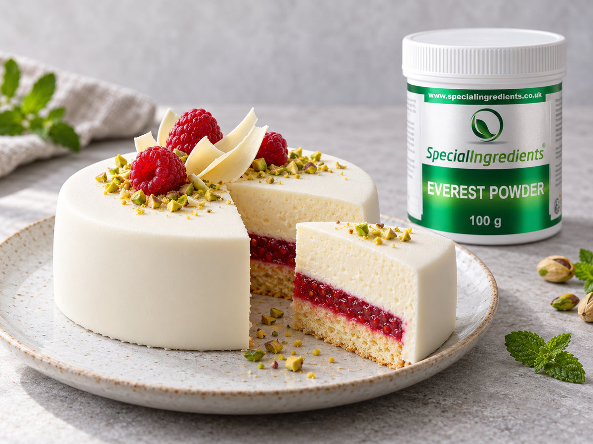 Rivestimento bianco per dessert con Everest Powder