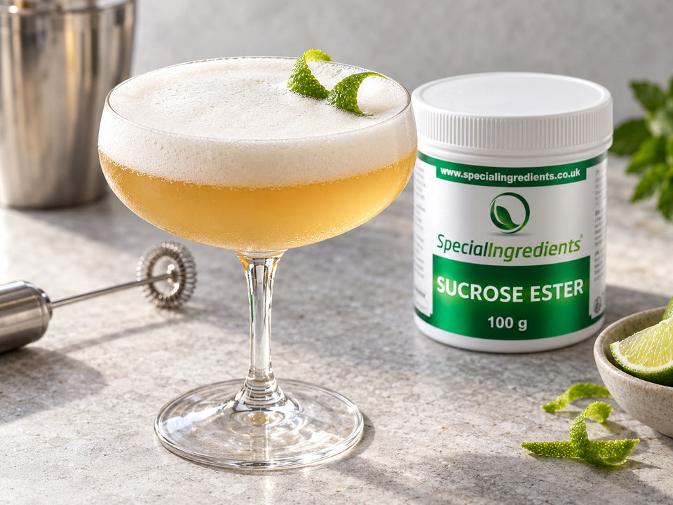 Schiuma alcolica con Sucro — preparazione con confezione attuale Special Ingredients