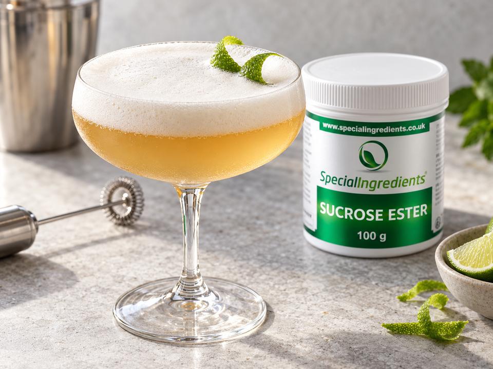 Schiuma alcolica con Sucro — preparazione con confezione attuale Special Ingredients