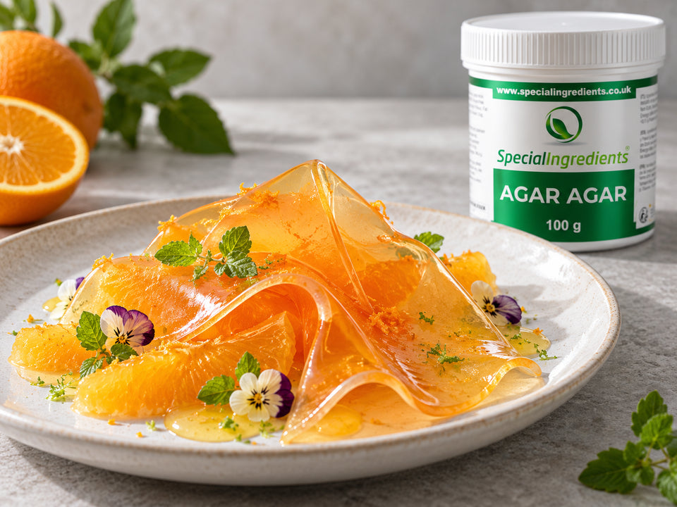 Velo di agrumi con Agar agar — preparazione con confezione attuale Special Ingredients