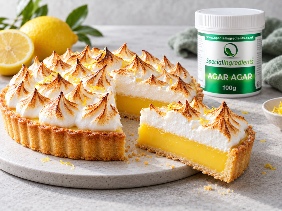 Torta Lemon Meringue con Agar Agar: la ricetta perfetta per un Lemon Curd stabile e cremoso — foto HD con confezione aggiornata