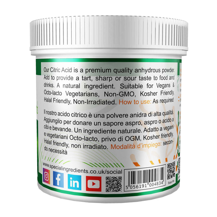 Citric Acid Powder 25kg - Special Ingredients