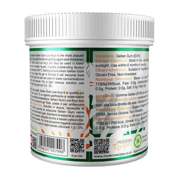 Gellan Gum Type F ( Low Acyl ) 5kg - Special Ingredients