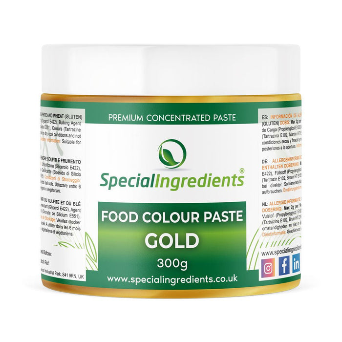Gold Concentrated Food Colouring Paste 300g - Special Ingredients