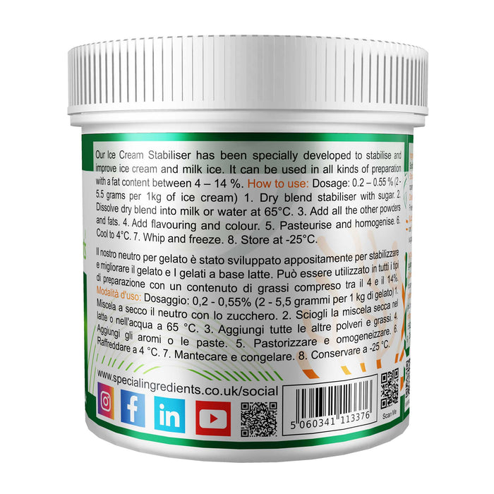 Ice Cream Stabiliser & Improver 500g - Special Ingredients