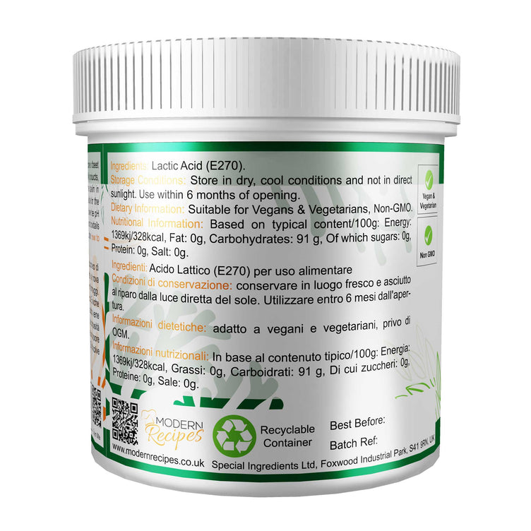 Lactic Acid Powder ( Vegan friendly ) 100g - Special Ingredients