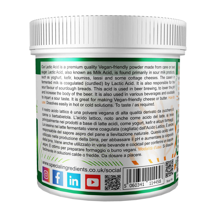 Lactic Acid Powder ( Vegan friendly ) 100g - Special Ingredients