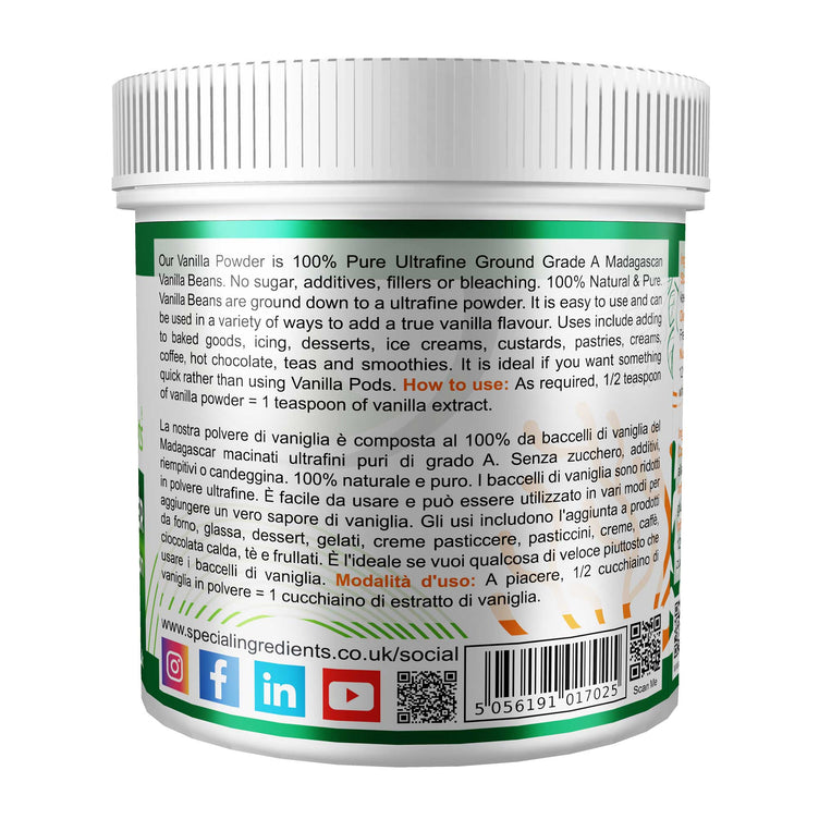 Madagascan Vanilla Powder 25g - Special Ingredients