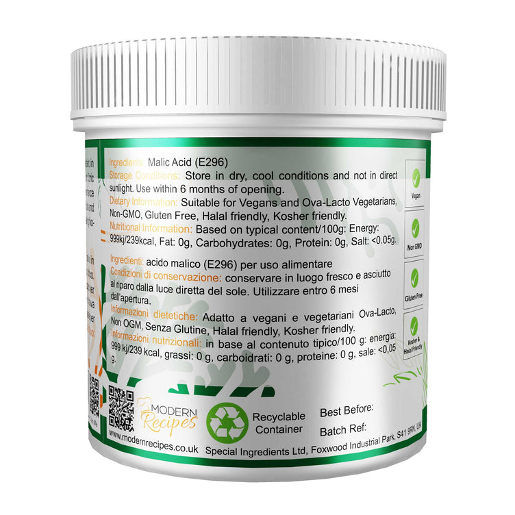 Malic Acid Powder 500g - Special Ingredients