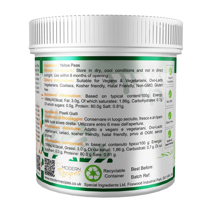 Pea Protein Powder 1kg Ingredients