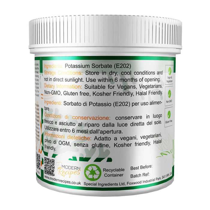 Potassium Sorbate ( Mould Inhibitor ) 100g - Special Ingredients