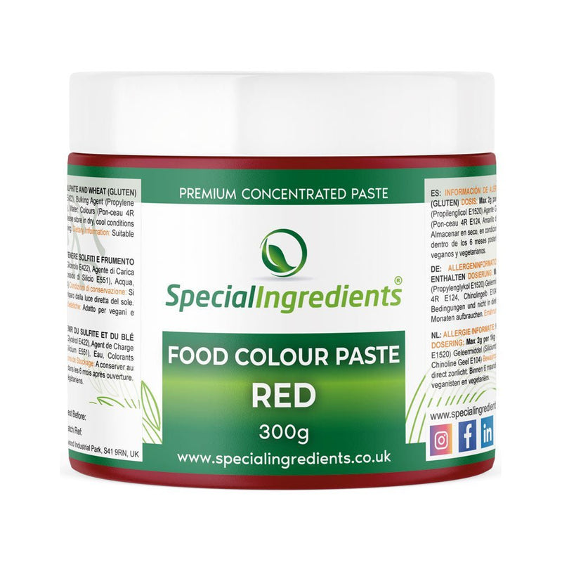 Red Concentrated Food Colouring Paste 300g - Special Ingredients