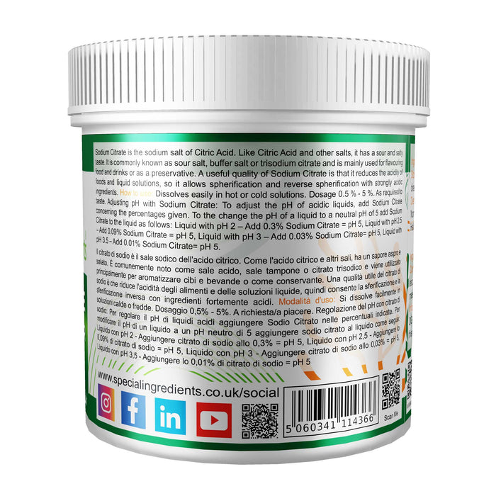 Sodium Citrate ( Buffer Salt ) 250g - Special Ingredients