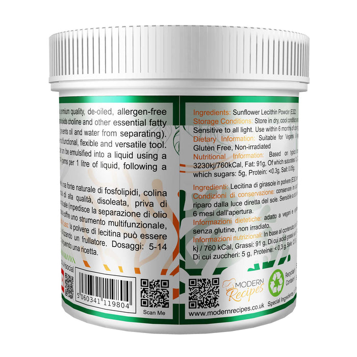 Sunflower Lecithin Powder 250g - Special Ingredients